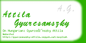 attila gyurcsanszky business card